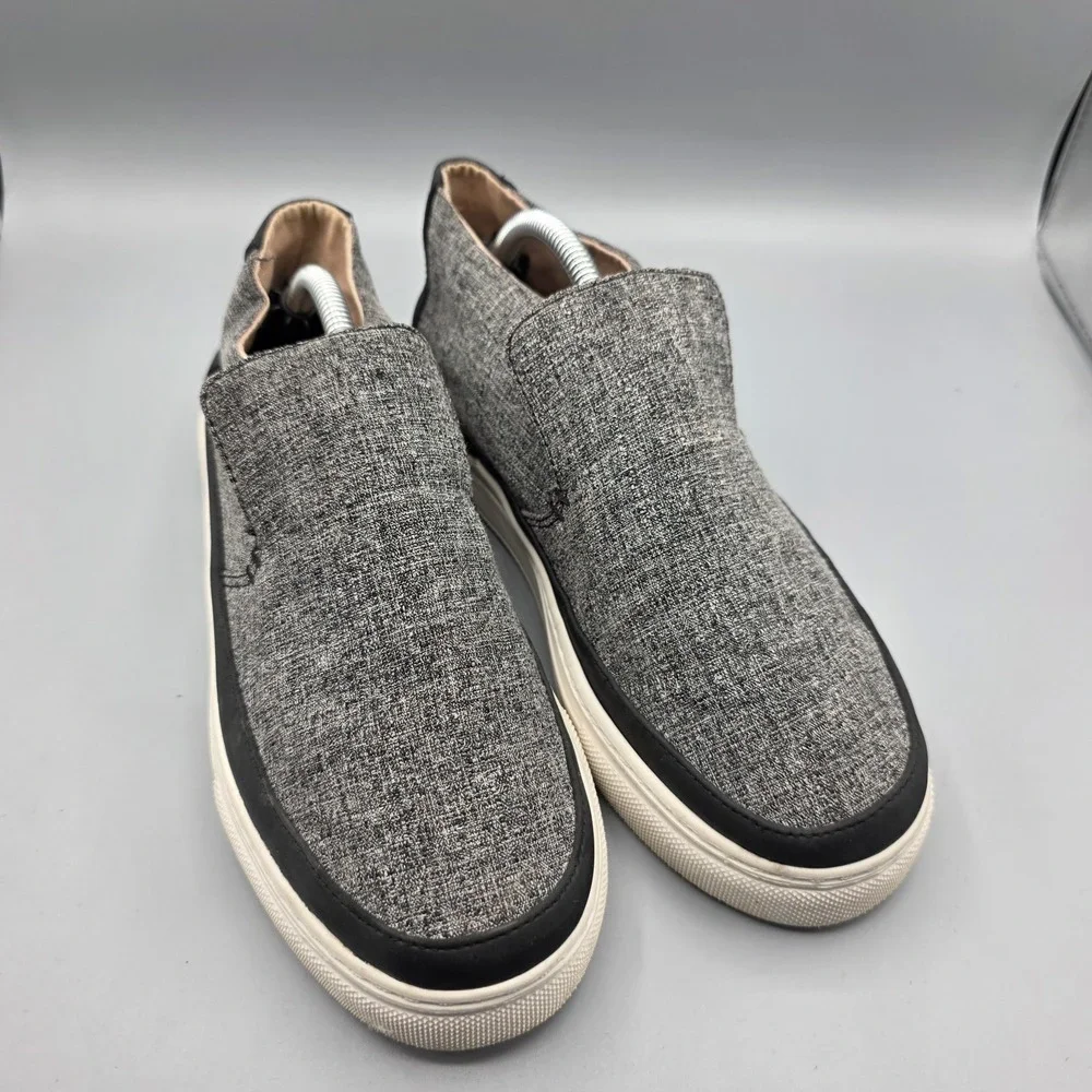 Hey Dude Peyton‎ Shoes Womens 7 Chambray Black Gray Sneakers Loafers Platform